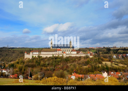 Comburg oder Grosscomburg Kloster in Steinbach in der Nähe von Schwäbisch Hall, Landkreis Schwäbisch Hall, Baden-Württemberg, Deutschland, E Stockfoto