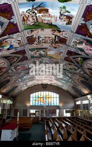 Englischer Märtyrer katholischen Kirche, die einzige vollständige Reproduktion der Sixtinischen Kapelle Decke überall auf der Welt beheimatet. Stockfoto