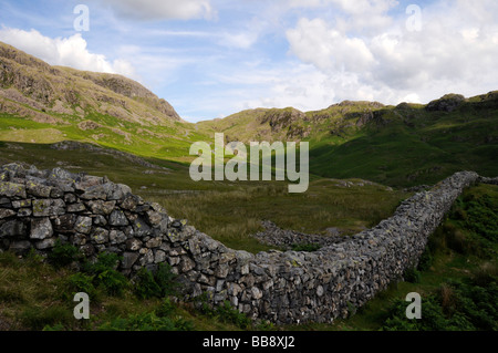 Hardknott Pass und römischen Festung im englischen Lake District. Stockfoto