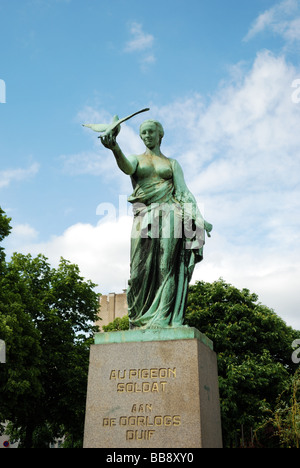 Denkmal für Taube Soldaten in Brüssel Stockfoto