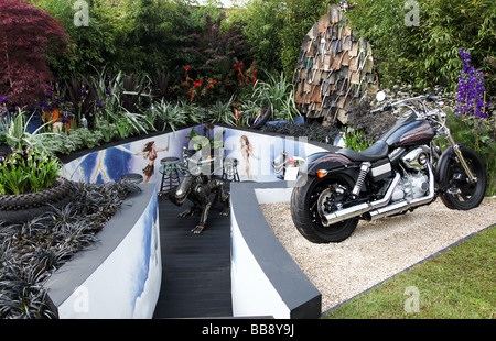 Ace of Spades Garten für eine Harley Davidson Besitzer RHS Chelsea Flower Show 2009 Stockfoto