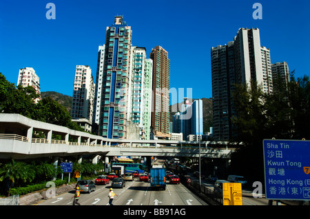 Asien China Hong Kong Gehäuse Turm blockiert Kowloon 2008 Stockfoto