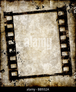 alten Grunge Filmstreifen oder Foto Negativbild Stockfoto