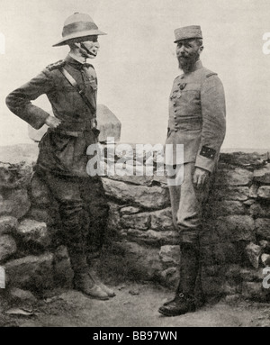 General Sir Ian Hamilton links und rechts der General Henri Gouraud in Gallipoli. Stockfoto