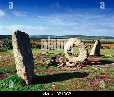 Männer eine Tol in der Nähe von nr Morvah Cornwall. Stockfoto