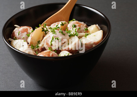 Kartoffelsalat mit Bio rote Speisekartoffeln Stockfoto