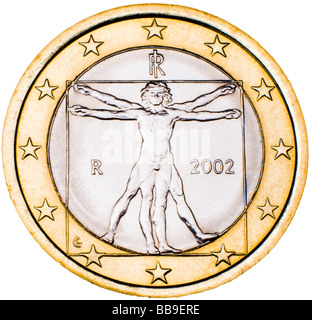 Italienischen 1-Euro-Münze Rückseite Stockfoto
