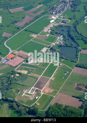 Europa - France und Deutschland (Grenze) - Lothringen und dem Saarland - Luftbild von der berühmten archäologischen Stätte von Bliesbruck Reinheim Stockfoto