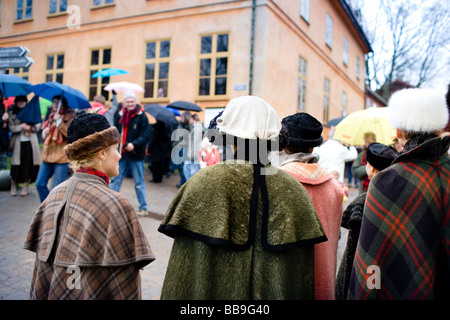 Weihnachten Caroling (Skansen) Stockfoto