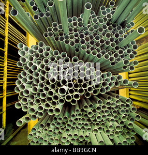 Metallrohre auf Vorrat Stockfoto