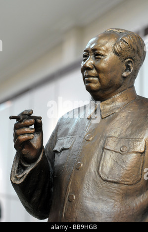 Bronze von Mao Zedong, China Military Museum, Peking. Stockfoto