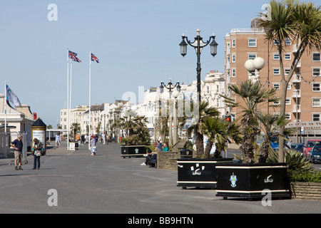 Strandpromenade von Worthing Meer Stadt Sussex England uk gb Stockfoto