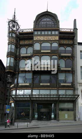 Das Musical Instrument Museum (MIM) in Brüssel. Das Gebäude ist das ehemalige Old England Jugendstil-Kaufhaus. Stockfoto