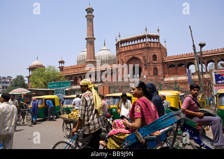 Jama Masjid Moschee. Neu-Delhi.  Indien Stockfoto