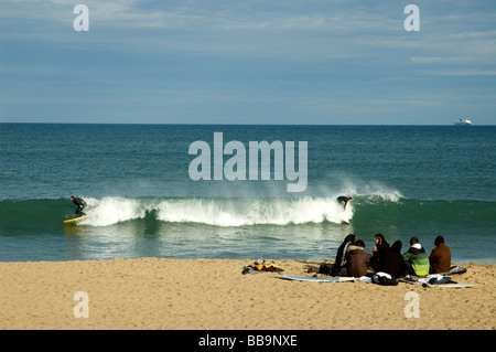 Spanien Barcelona Strand von Barceloneta Frühjahr 2009 Stockfoto