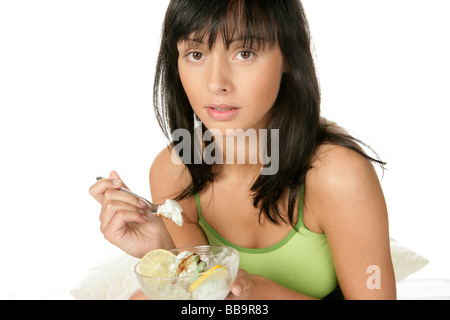 Teen Eis essen Stockfoto