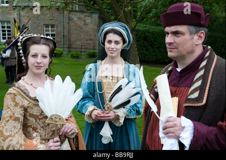 Heimkehr Schottland mittelalterliche Veranstaltung in Linlithgow Palace, Schottland Stockfoto