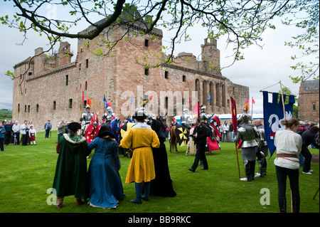 Heimkehr Schottland mittelalterliche Veranstaltung in Linlithgow Palace, Schottland Stockfoto