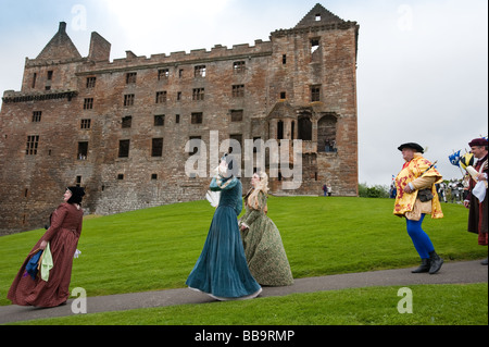 Heimkehr Schottland mittelalterliche Veranstaltung in Linlithgow Palace, Schottland Stockfoto