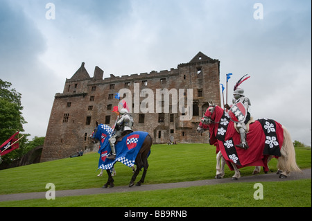 Heimkehr Schottland mittelalterliche Veranstaltung in Linlithgow Palace, Schottland Stockfoto