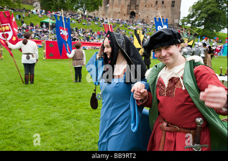 Heimkehr Schottland mittelalterliche Veranstaltung in Linlithgow Palace, Schottland Stockfoto