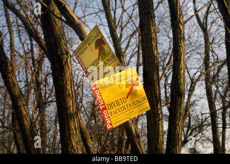 Parco Lombardo della Valle del Ticino Verbote Lombardei Italien Stockfoto