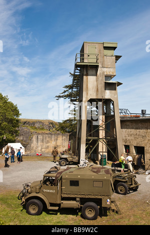 Militärische Demonstration am Fort Rodd Hill Victoria Day in Victoria BC Kanada Stockfoto