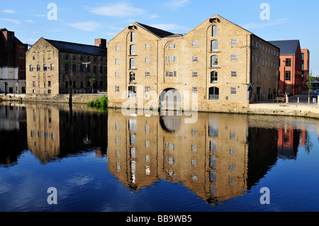 Hebble und Calder Navigation Lager Regeneration und Entwicklung bei Wakefield West Yorkshire Stockfoto