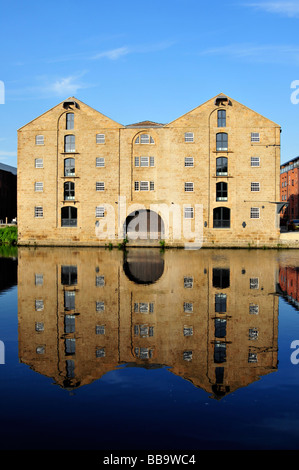 Hebble und Calder Navigation Lager Regeneration und Entwicklung bei Wakefield West Yorkshire Stockfoto