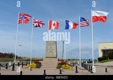 D Tag Juno Beach Courseulles Sur Mer Landung Strand der Normandie Frankreich des zweiten Weltkriegs Stockfoto