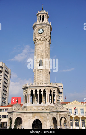 Izmir Glockenturm, Konak Square, Konak District, Izmir, Provinz Izmir, Türkei Stockfoto
