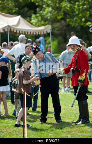 Militärische Demonstration am Fort Rodd Hill Victoria Day in Victoria BC Kanada Stockfoto