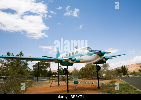 Royal Flying Doctor Service auf Alice Springs Aviation Museum ausstellen.  Alice Springs, Northern Territory, Australien Stockfoto