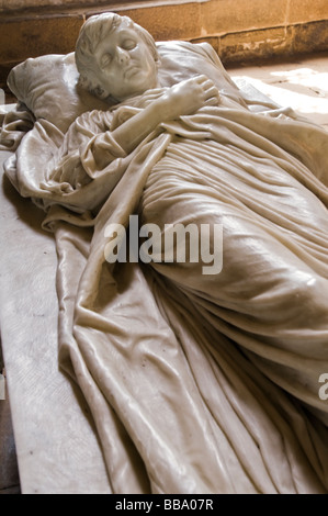 Denkmal für Robert Charles John Manners, die Kapelle, Haddon Hall, Derbyshire Stockfoto