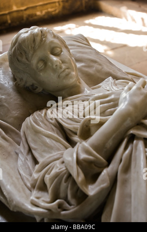 Denkmal für Robert Charles John Manners, die Kapelle, Haddon Hall, Derbyshire Stockfoto