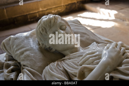 Denkmal für Robert Charles John Manners, die Kapelle, Haddon Hall, Derbyshire Stockfoto