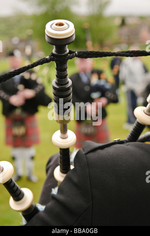 Pfeifer beim Northern Ireland Dudelsack und Trommel-Wettbewerb Stockfoto