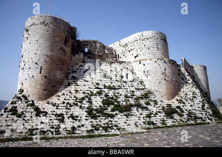 Kreuzritterburg Krak des Chevaliers, Syrien Stockfoto