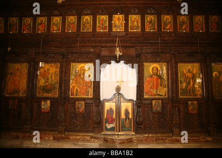 Im Inneren der neuen Kirche St.-Georgs-Kloster in der Nähe von Krak des Chevaliers Syrien Stockfoto