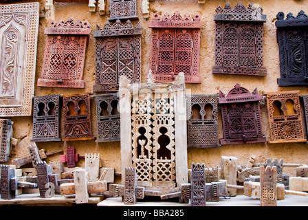 Jemen, Shibam, alten jemenitischen Holztür Stockfoto