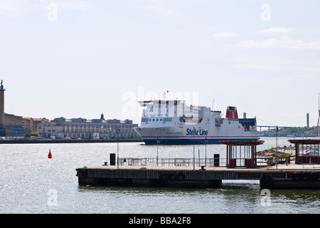 Die Fähre von Dänemark nach Schweden in Göteborg Stockfoto