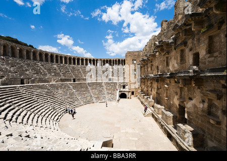 Alte römische Theater von Aspendos, Mittelmeerküste, Türkei Stockfoto