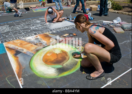 Ich Madonnari 2009 Stockfoto