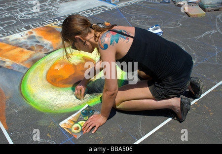 Ich Madonnari 2009 Stockfoto