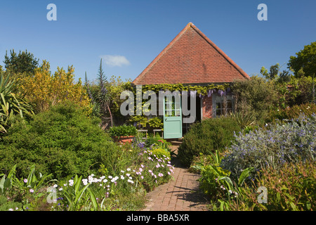 Norfolk Ruston Old Vicarage Ostgarten Reihenhaus mediterranen Garten Stockfoto