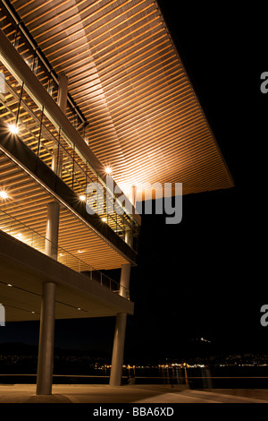 Die neue The Vancouver Convention Centre in der Nacht, Innenstadt von Vancouver, British Columbia, Kanada Stockfoto