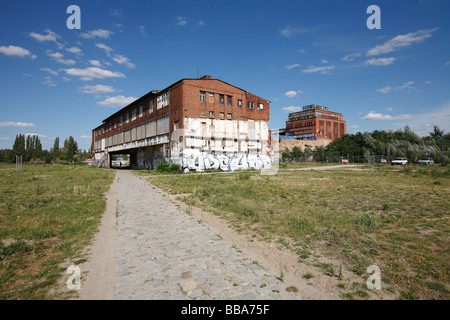 Verlassenen Fabrikgebäude des Alt Stralau Glashütte, Berlin, Deutschland, Europa Stockfoto