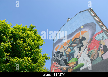 WANDBILD AM GIEBEL Stockfoto