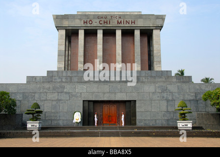 Ho-Chi-Minh-Mausoleum, Vorderansicht, Hanoi, Vietnam, Südostasien, Asien Stockfoto