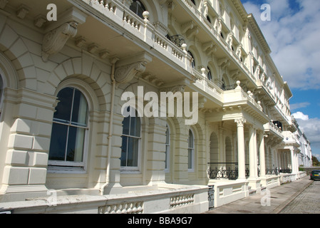 Elliot Terrace auf die Hacke, wo Sherlock Holmes Schöpfer Sir Arthur Conan Doyle für kurze Zeit im Jahr 1882, Plymouth, Devon lebte Stockfoto